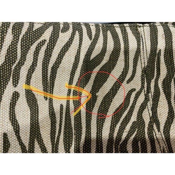 street level tote bag cotton Hemp beige green - Picture 3 of 6